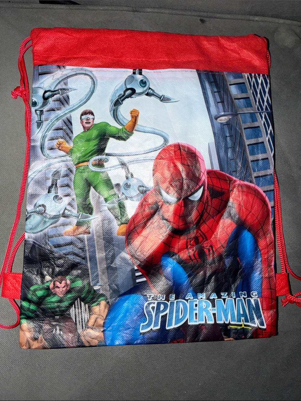 Kids backpack Spider-Man Red Drawstring Gym Bag
